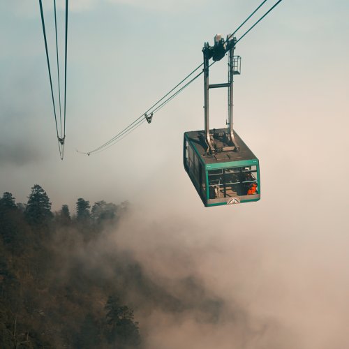 гора Эмэйшань. Канатная дорога над облаками